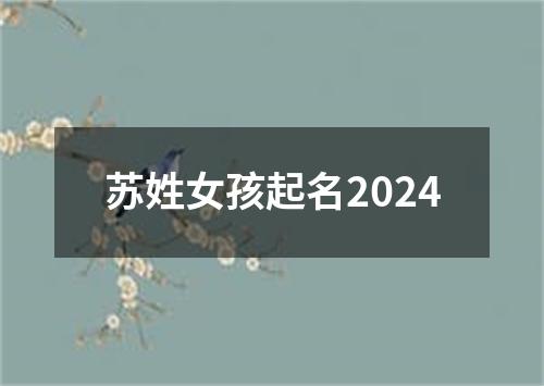 苏姓女孩起名2024