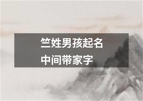 竺姓男孩起名中间带家字