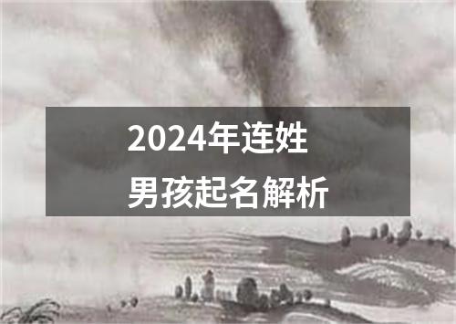 2024年连姓男孩起名解析