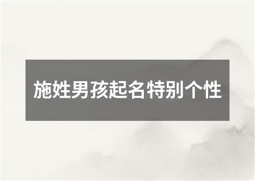 施姓男孩起名特别个性