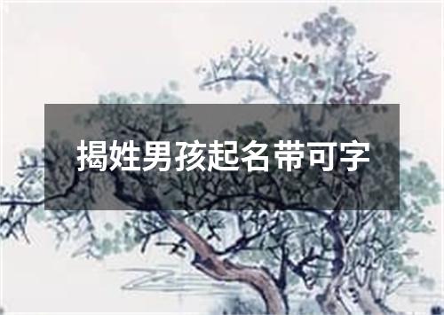 揭姓男孩起名带可字