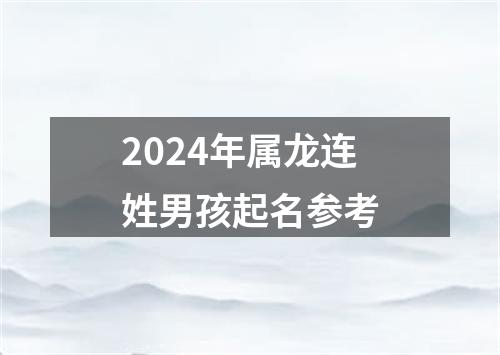 2024年属龙连姓男孩起名参考