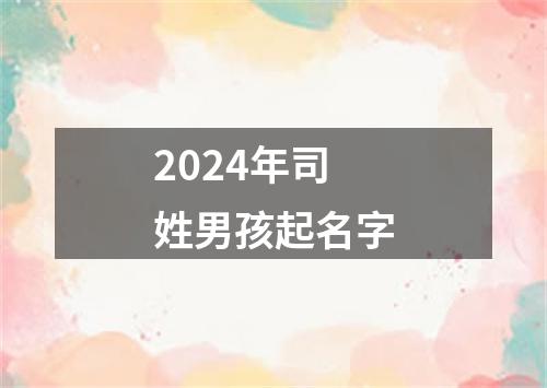 2024年司姓男孩起名字