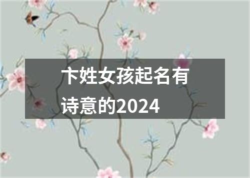 卞姓女孩起名有诗意的2024