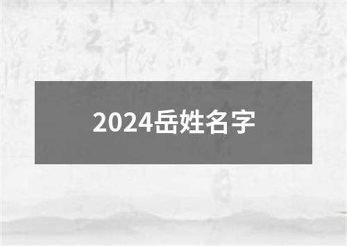 2024岳姓名字