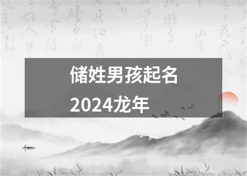 储姓男孩起名2024龙年