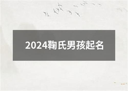 2024鞠氏男孩起名