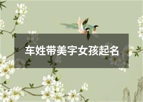 车姓带美字女孩起名