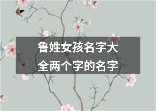 鲁姓女孩名字大全两个字的名字