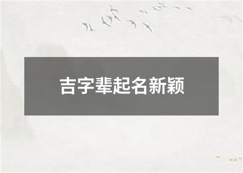 吉字辈起名新颖