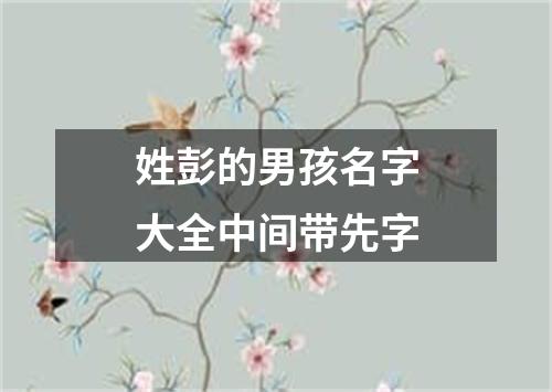 姓彭的男孩名字大全中间带先字