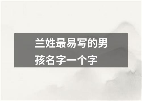 兰姓最易写的男孩名字一个字