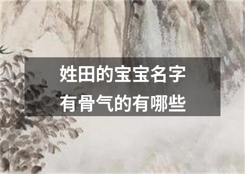 姓田的宝宝名字有骨气的有哪些