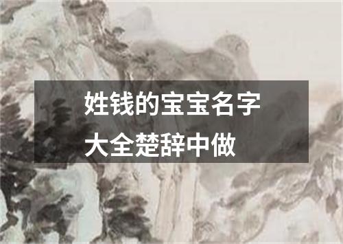 姓钱的宝宝名字大全楚辞中做