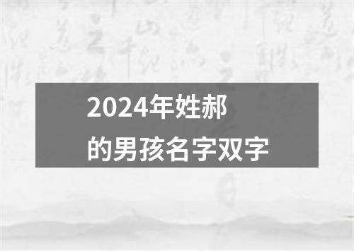 2024年姓郝的男孩名字双字