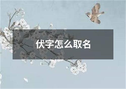 伏字怎么取名