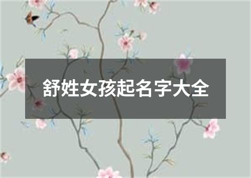 舒姓女孩起名字大全