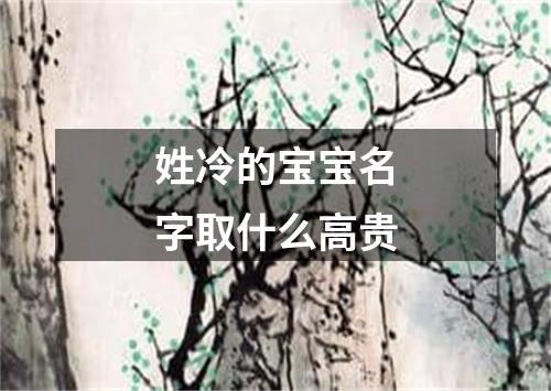 姓冷的宝宝名字取什么高贵