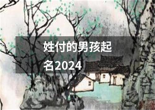 姓付的男孩起名2024