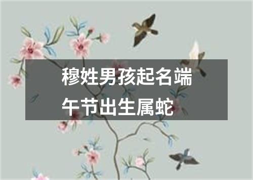 穆姓男孩起名端午节出生属蛇