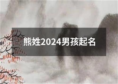 熊姓2024男孩起名