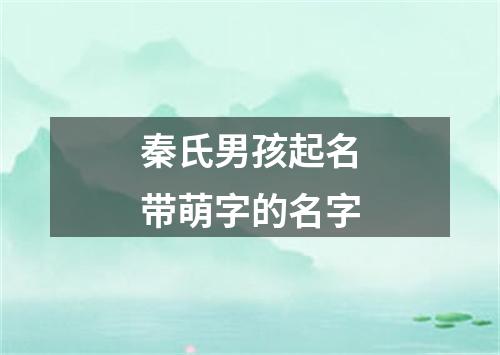 秦氏男孩起名带萌字的名字