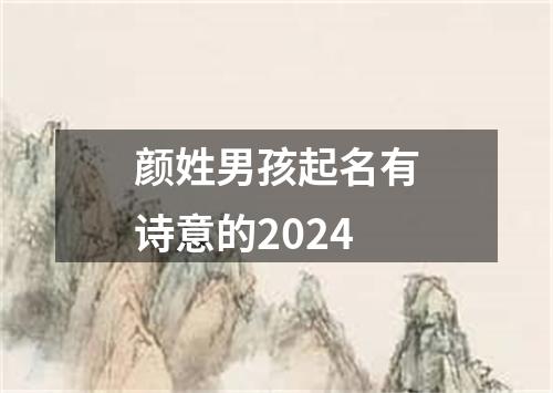 颜姓男孩起名有诗意的2024