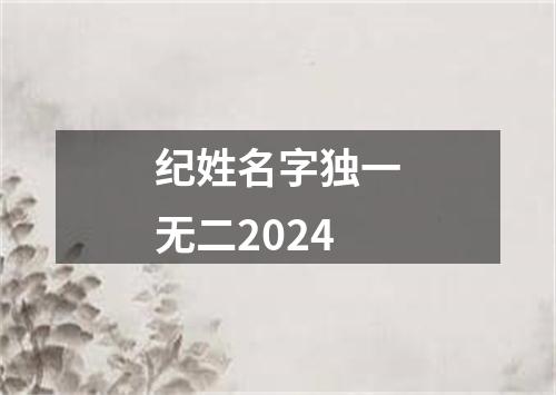 纪姓名字独一无二2024