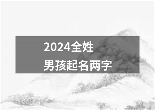 2024全姓男孩起名两字