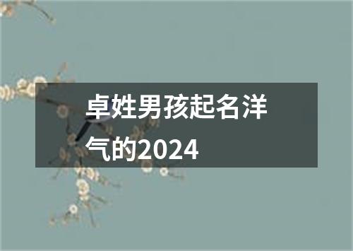 卓姓男孩起名洋气的2024