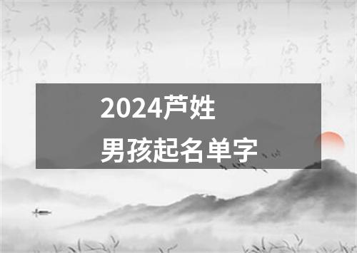 2024芦姓男孩起名单字