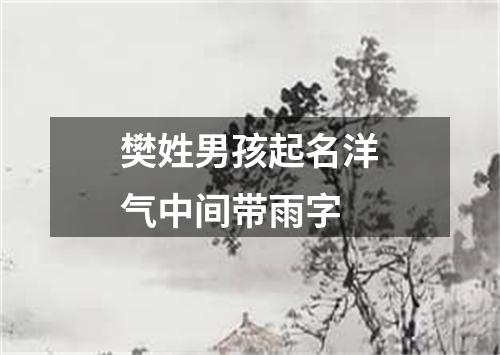 樊姓男孩起名洋气中间带雨字