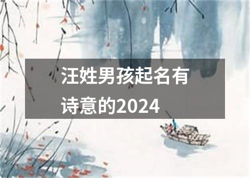 汪姓男孩起名有诗意的2024