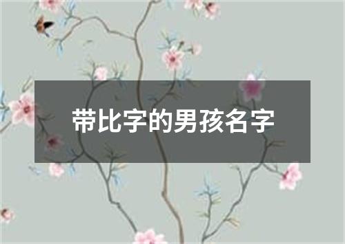 带比字的男孩名字