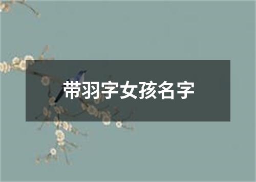 带羽字女孩名字