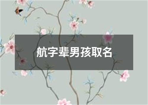 航字辈男孩取名