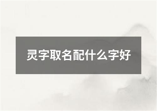 灵字取名配什么字好