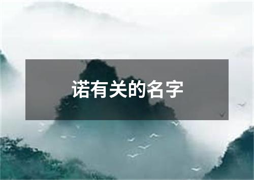 诺有关的名字