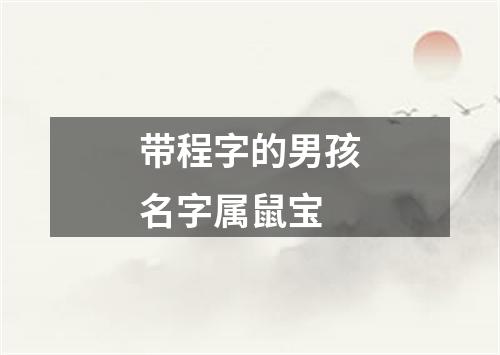 带程字的男孩名字属鼠宝