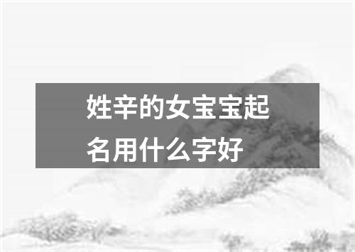 姓辛的女宝宝起名用什么字好