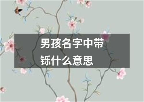 男孩名字中带铄什么意思