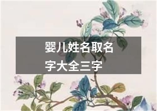 婴儿姓名取名字大全三字