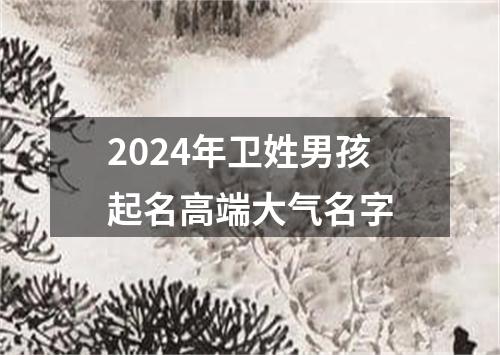 2024年卫姓男孩起名高端大气名字