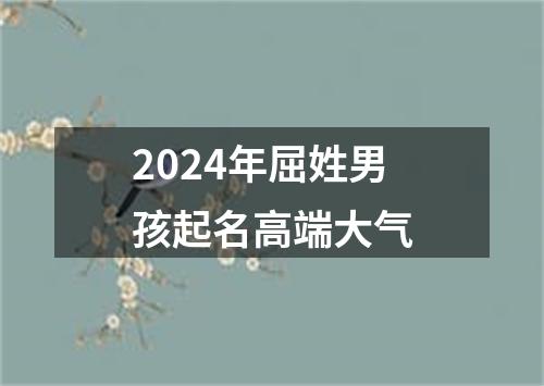 2024年屈姓男孩起名高端大气