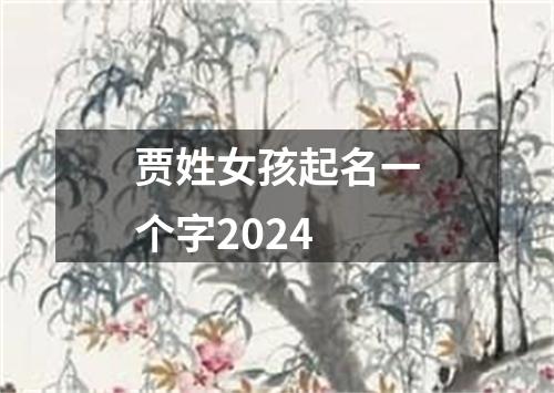 贾姓女孩起名一个字2024