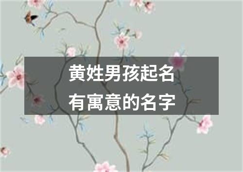 黄姓男孩起名有寓意的名字