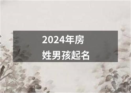 2024年房姓男孩起名