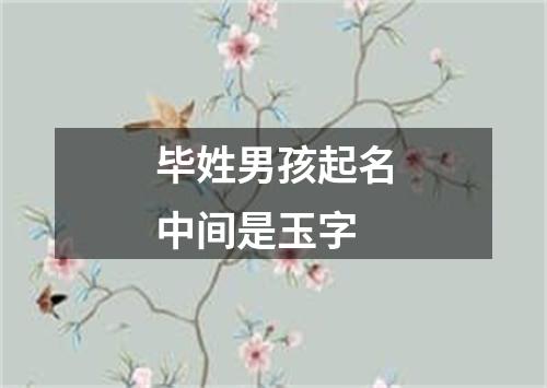 毕姓男孩起名中间是玉字