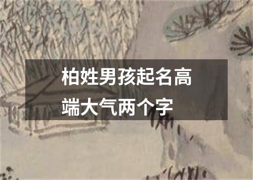 柏姓男孩起名高端大气两个字