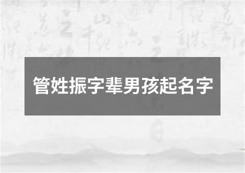 管姓振字辈男孩起名字